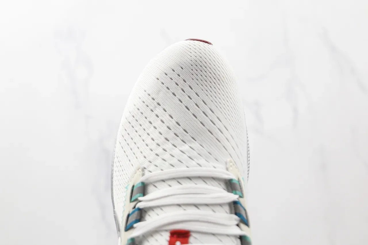 Nike Air Zoom Pegasus सफेद लाल इंजीनियर मेश अपर रिब्ड मिडसोल रनिंग शूज 6