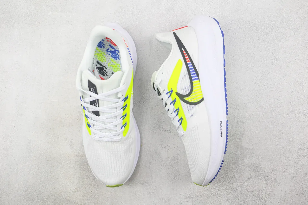 Nike Air Zoom Pegasus White Volt Blue Running Shoes 3