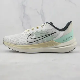 Nike भूरे हरे इंजीनियर की निट अपर रिब्ड टेक्सचर रनिंग जूते