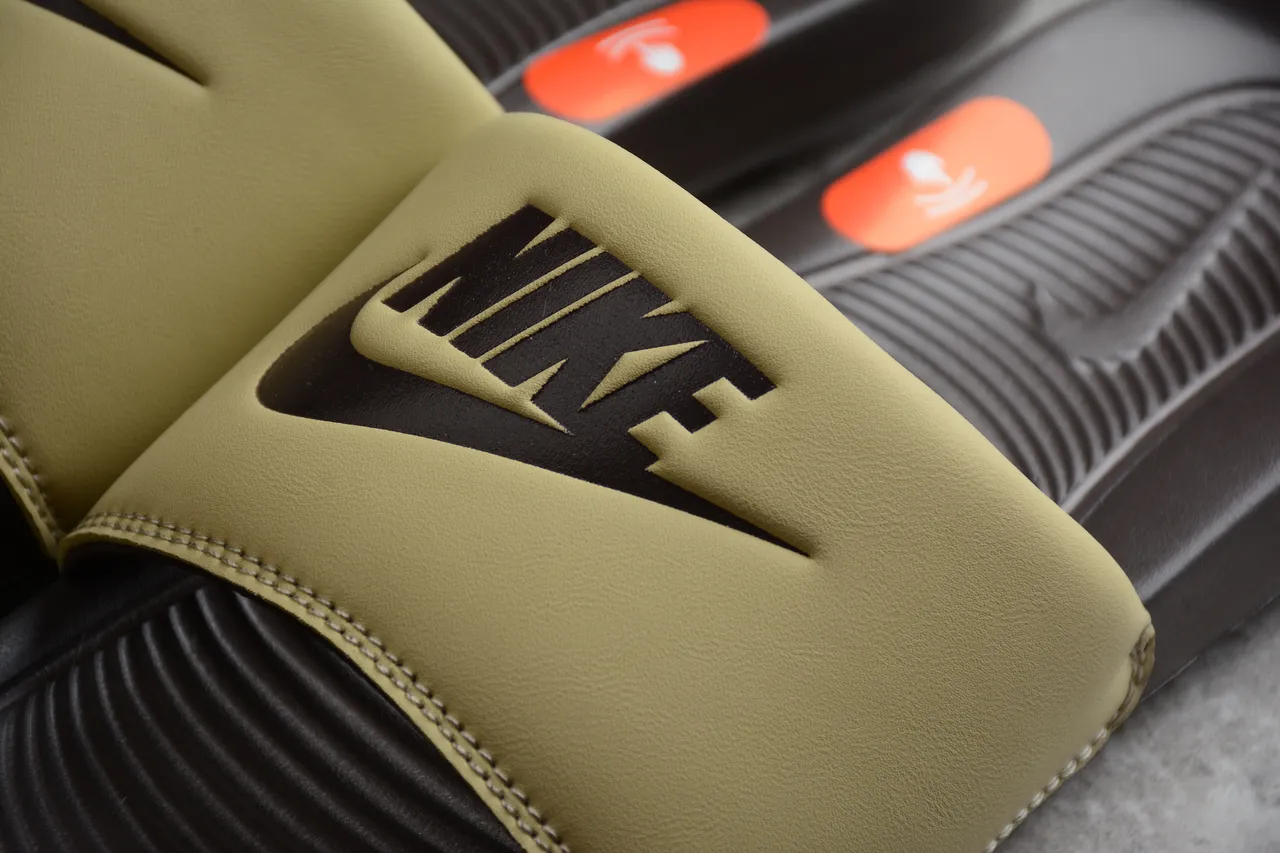 Nike Benassi Olive and Black Slippers 6