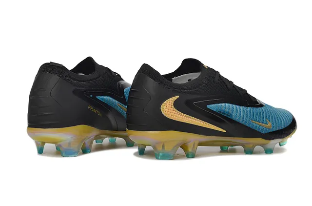 Nike Chaussures de football Noir Bleu Bas sur la cheville Col de chaussette tricoté côtelé Avant-pied Sol ferme 7