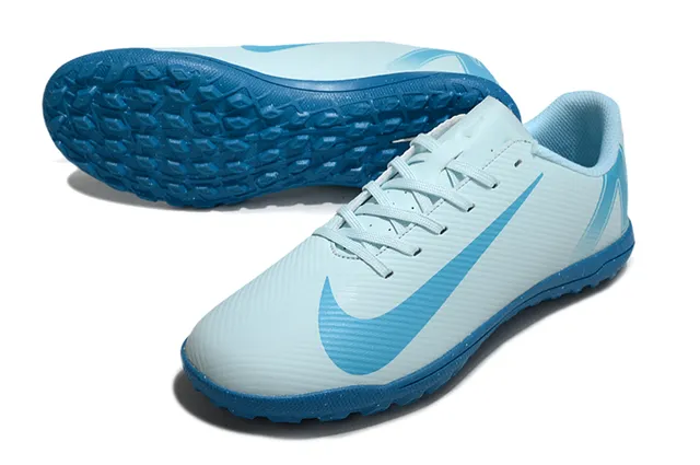 Nike Blue Low-Cut Synthetic Upper Ribbed Texture Indoor Soccer Shoes 4