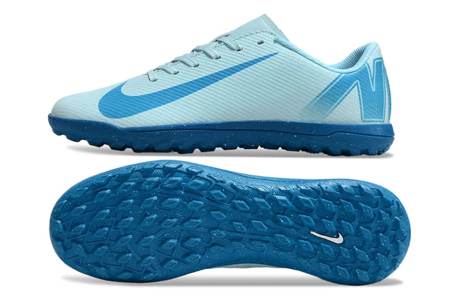 Nike Blue Low-Cut Synthetic Upper Ribbed Texture Indoor Soccer Shoes 6