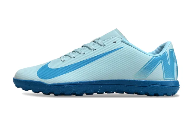 Nike Blue Low-Cut Synthetic Upper Ribbed Texture Indoor Soccer Shoes 7