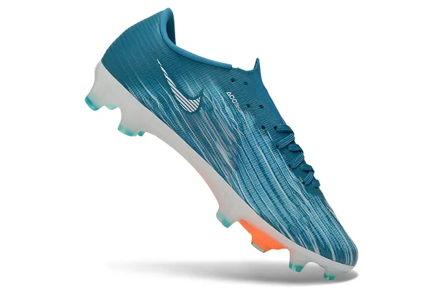 Nike Azul Laranja Flyweave Upper Translucent Sole Plate Firm-Ground Sapatos de futebol 2