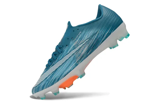 Nike Azul Laranja Flyweave Upper Translucent Sole Plate Firm-Ground Sapatos de futebol 3