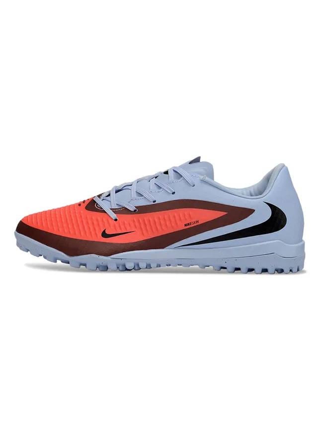 Nike Blue Orange Low-Cut Synthetic Upper Textured Forefoot Overlay Turf Soccer Shoes 7