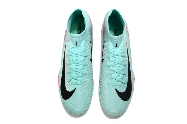 Nike Chaussures de football Turf bleu rose montantes Flyknit-Style 2