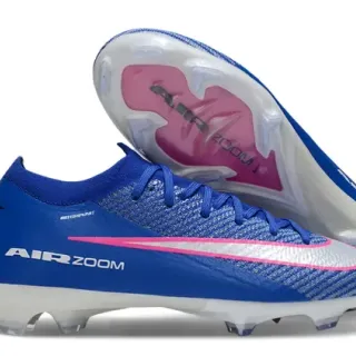 Nike Chuteiras de futebol azul e rosa com upper knit e gola Gripknit para firm ground