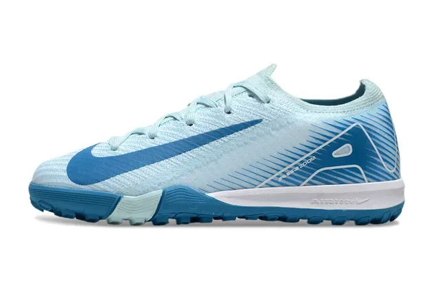 Nike Bleu et Blanc Upper Knit Suela Molded Outsole Turf Chaussures de Football 7