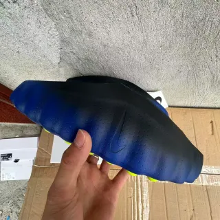 Nike Blue Yellow Molded Rubber Sole Gradient Sneakers