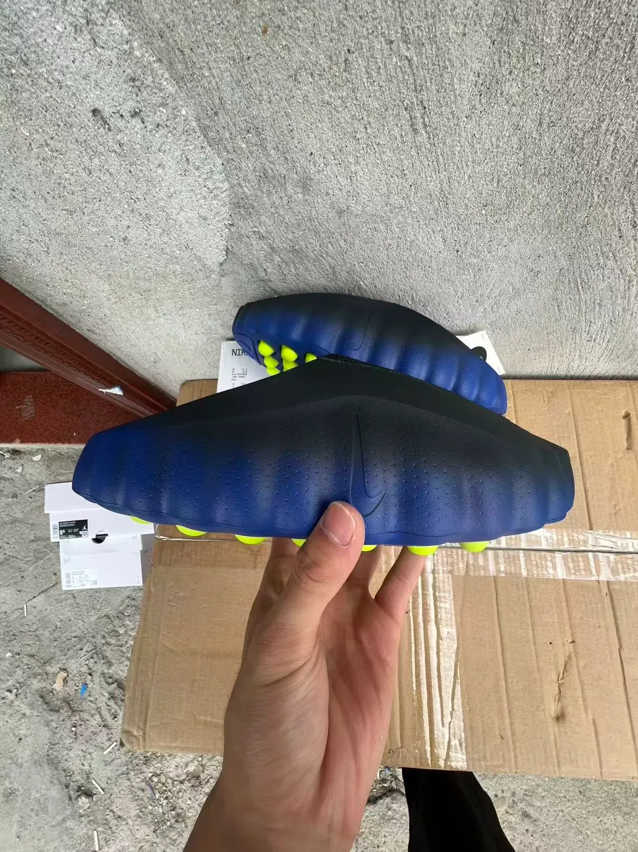 Nike Zapatillas Deportivas Azul Amarillo Suela de Goma Moldeada Gradiente 7
