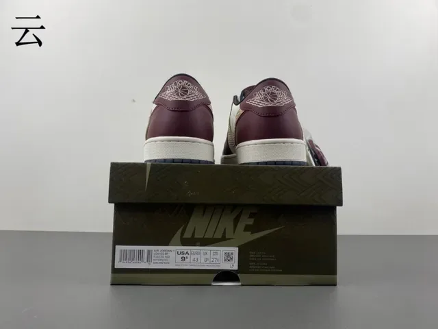 Nike Burgundy Gold Low-Top Leather And Synthetic Upper Lifestyle Sneakers 16