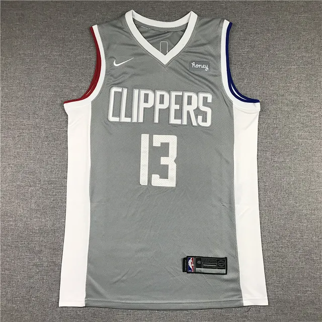 Nike Clippers Paul George #13 Reward Edition 灰白 无袖 V领 球衣 2