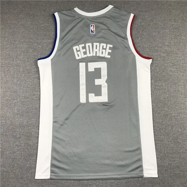 Nike Clippers Paul George #13 Reward Edition 灰白 无袖 V领 球衣 3