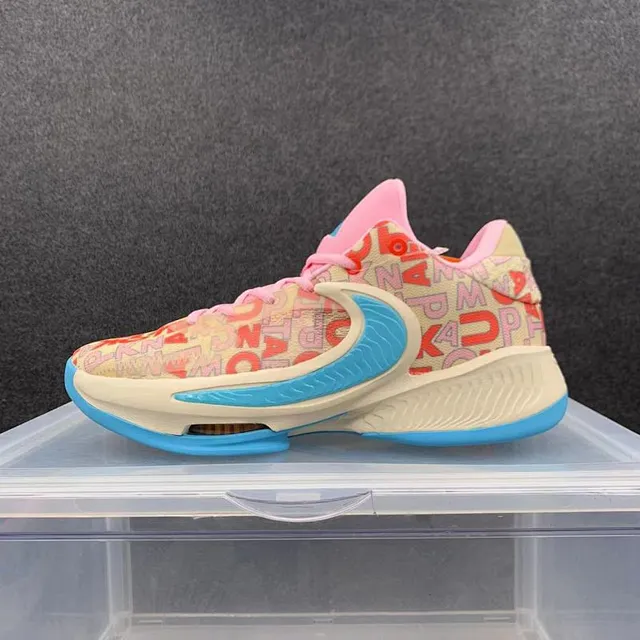 Nike Cosmic Unity Letters Pink Blue Basketball Shoes 2
