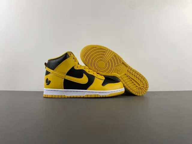Nike Dunk High Jaune et Noir Chaussures Lifestyle 12