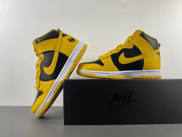 Nike Dunk High Jaune et Noir Chaussures Lifestyle 14