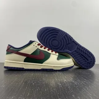 Nike Dunk Low Cream Green Maroon Navy حذاء أسلوب حياة