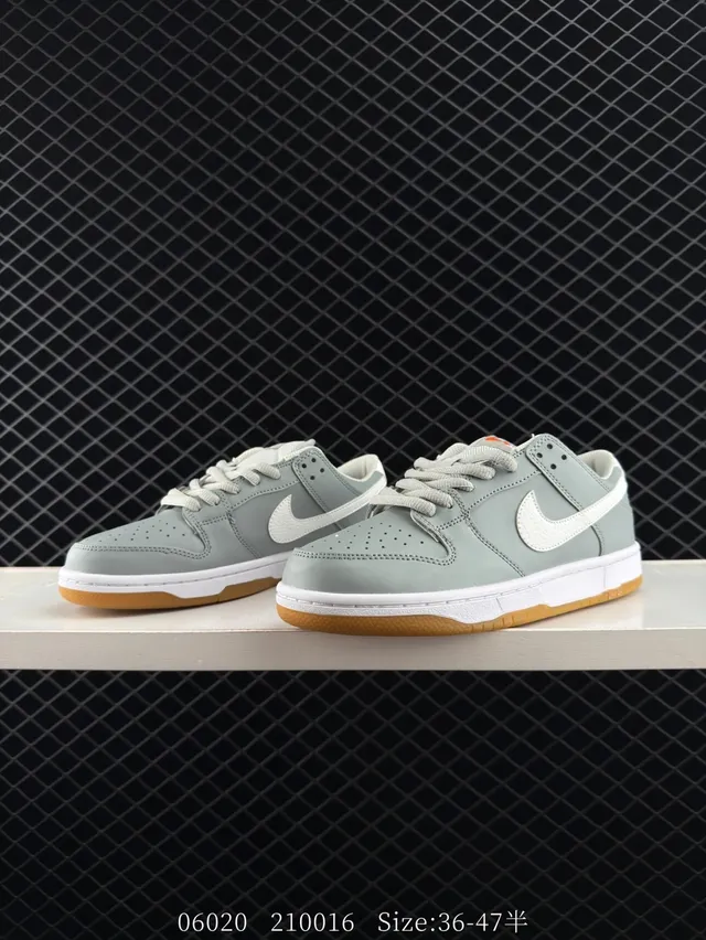 Nike Dunk Low Gris Clair Off-White Gum Chaussures de Skateboard 3