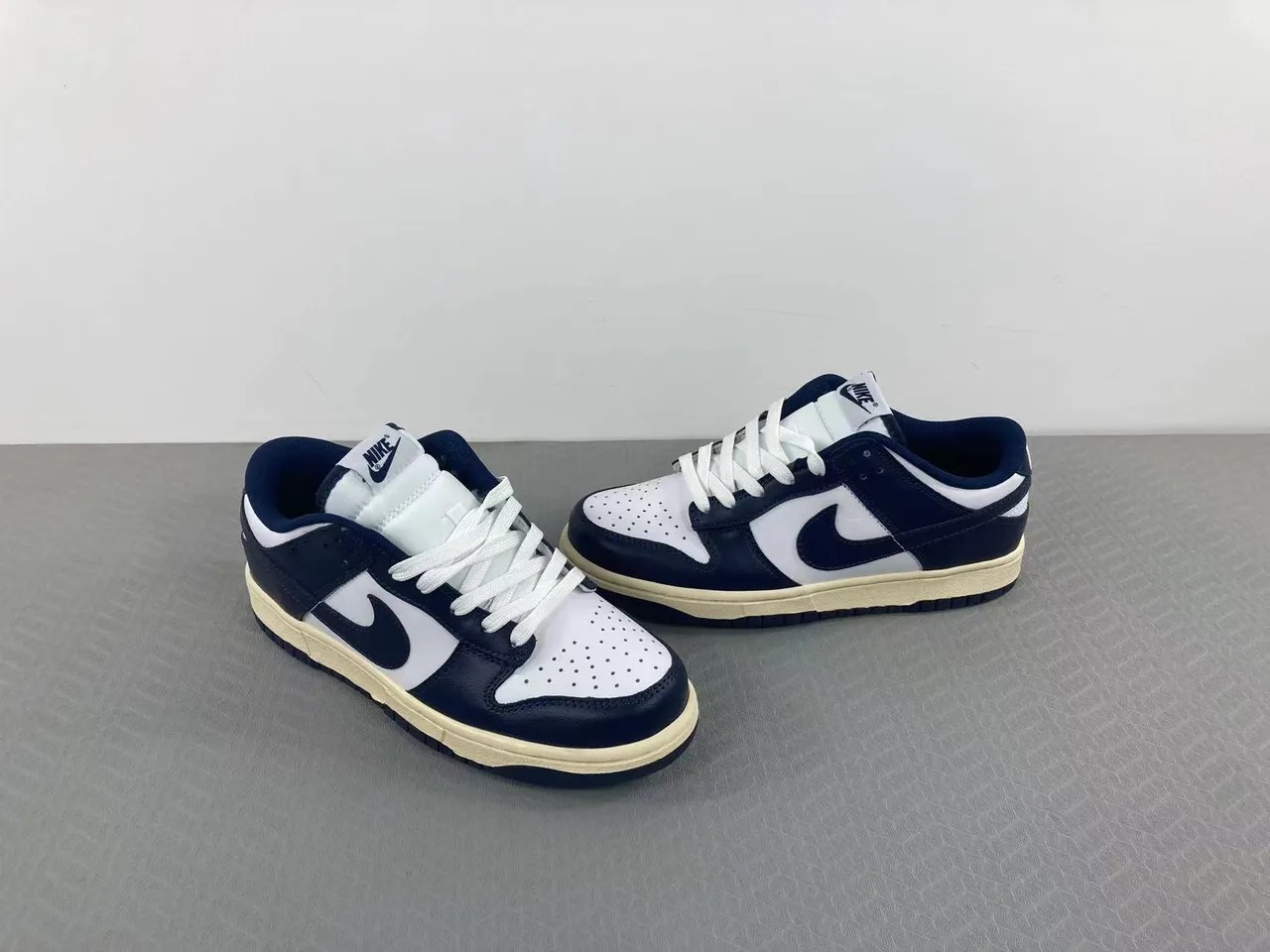 Nike Dunk Low Navy and White Lifestyle Sneakers 16