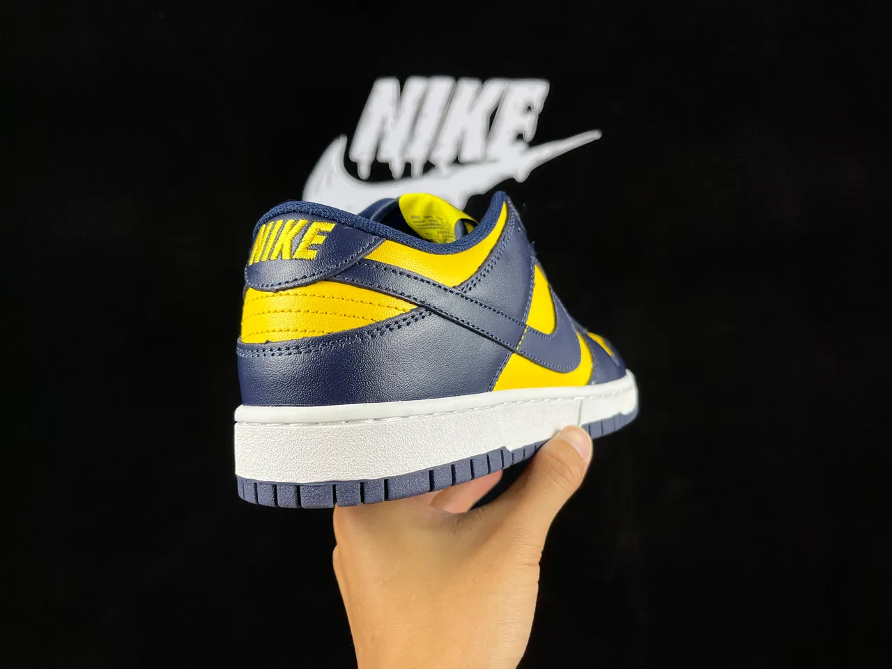 Nike Dunk Low Navy and Yellow Lifestyle Sneakers 5