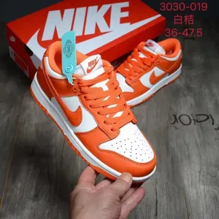 Nike Dunk Low برتقالي وأبيض أحذية رياضية أسلوب حياة