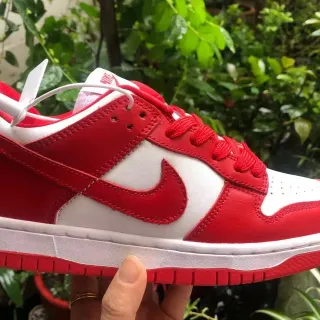 Nike Dunk Low Rouge et Blanc sneakers lifestyle