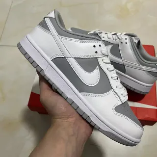 Nike Dunk Low أبيض رمادي حذاء أسلوب الحياة