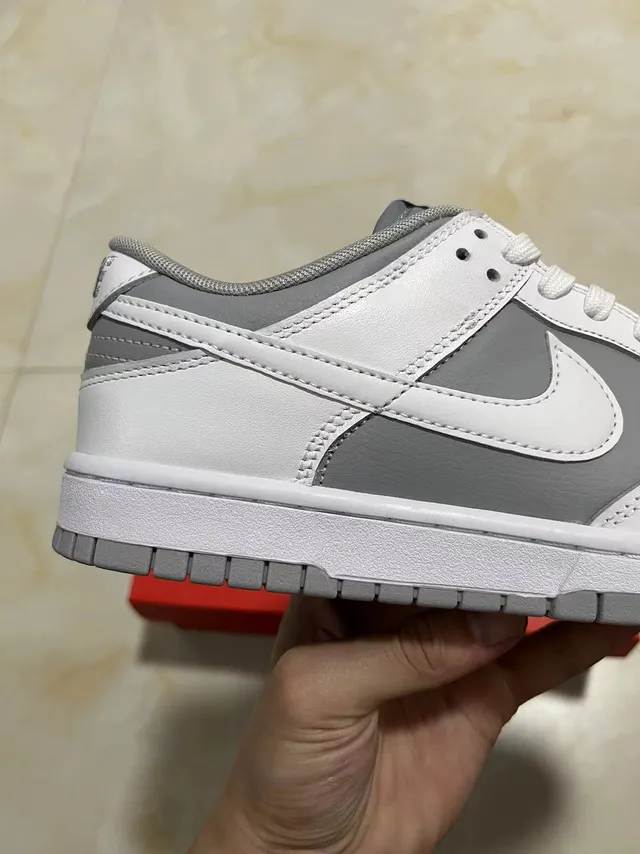 Nike Dunk Low White Gray Lifestyle Sneakers 5