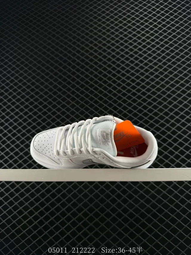 Nike Dunk Low White Gray Orange Lifestyle Sneakers 4
