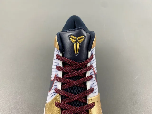 Nike 金色海军金属质感纹理上层条纹网面中板篮球鞋 6