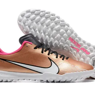 Nike 金粉金属合成鞋面低帮踝部草皮足球鞋