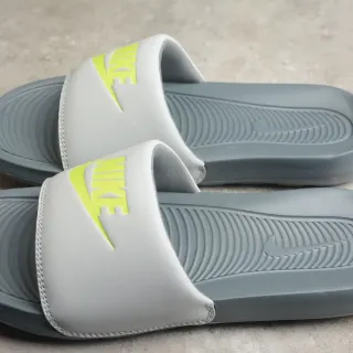 Nike رمادي أصفر حزام واحد شريحة ممسوحة قماش منزلي