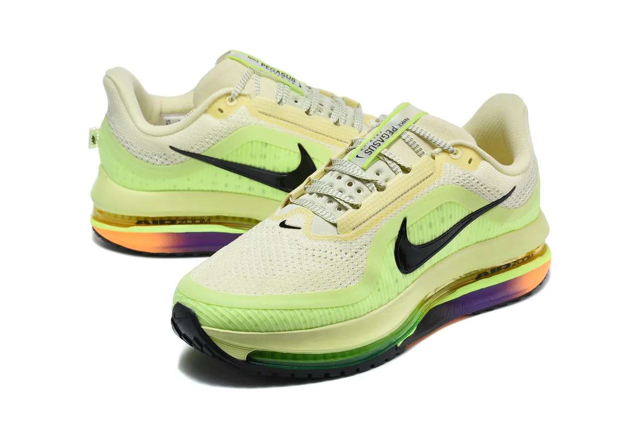 Nike Verde Preto Engineered Mesh Superior Visível Air Zoom Unit Tênis de Corrida 4