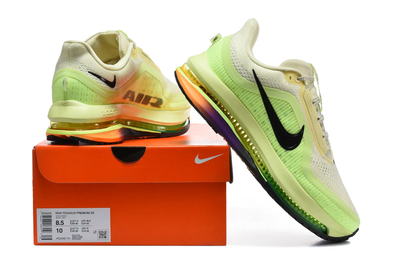 Nike Verde Preto Engineered Mesh Superior Visível Air Zoom Unit Tênis de Corrida 7
