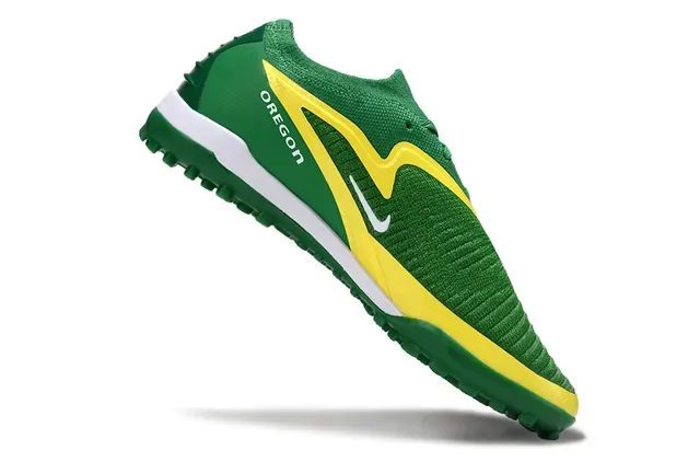 Nike Green Yellow Knit Upper Dynamic Overlay Turf Soccer Shoes 2