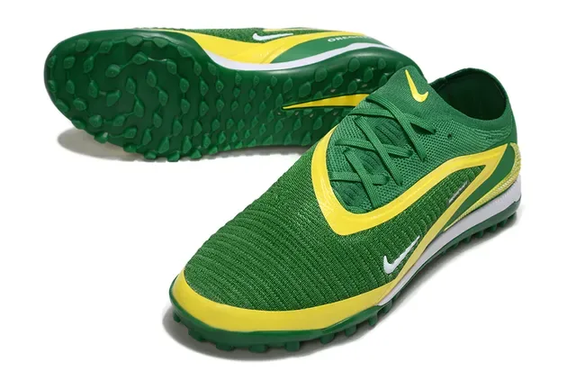 Nike Green Yellow Knit Upper Dynamic Overlay Turf Soccer Shoes 4
