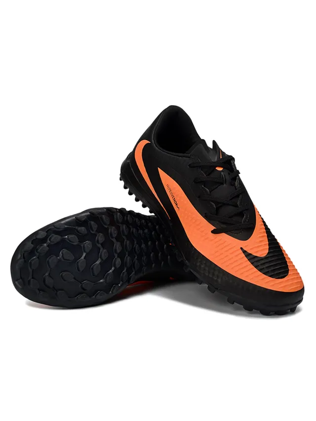 Nike Hypervenom Black Orange Low-Cut Synthetic Textured Upper Turf Soccer Shoes 4