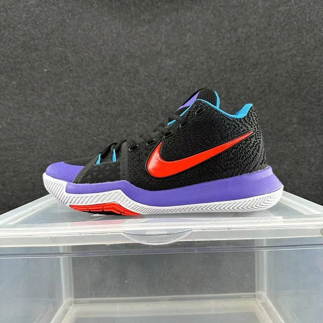 Nike Kyrie Black Purple Knit Upper High-Top Silhouette Basketball Shoes 2