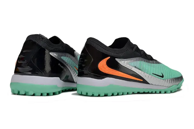 Nike Mercurial أخضر أسود منخفض القطع الملائم للجوارب الجزء العلوي نظام الربط غير المتزامن أحذية كرة القدم للعشب 6