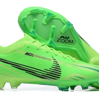 Nike Mercurial Vert Noir Tricot Néon Supérieur Graphiques Chevron Semelle Firm-Ground Chaussures de football