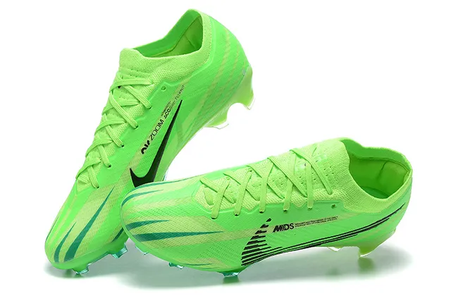Nike Mercurial Vert Noir Tricot Néon Supérieur Graphiques Chevron Semelle Firm-Ground Chaussures de football 2