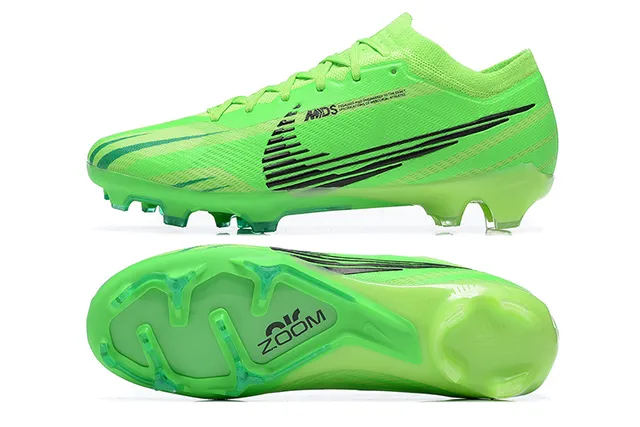 Nike Mercurial Vert Noir Tricot Néon Supérieur Graphiques Chevron Semelle Firm-Ground Chaussures de football 9