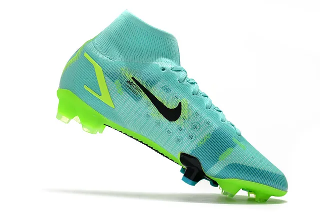 Nike Mercurial Haut-Coupé Flyknit Vert Lime Néon Sol Ferme Chaussures de Football 3
