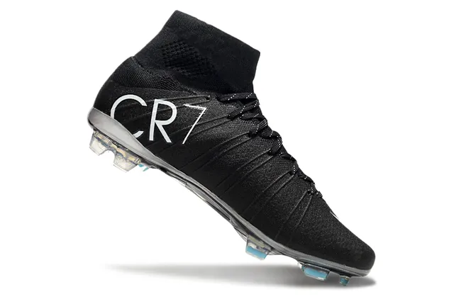 Nike Mercurial Superfly أسود وأبيض أرضية صلبة أحذية كرة القدم 2