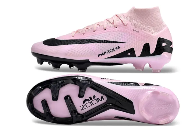 Nike Mercurial Superfly 粉色和黑色 钉地足球鞋 6