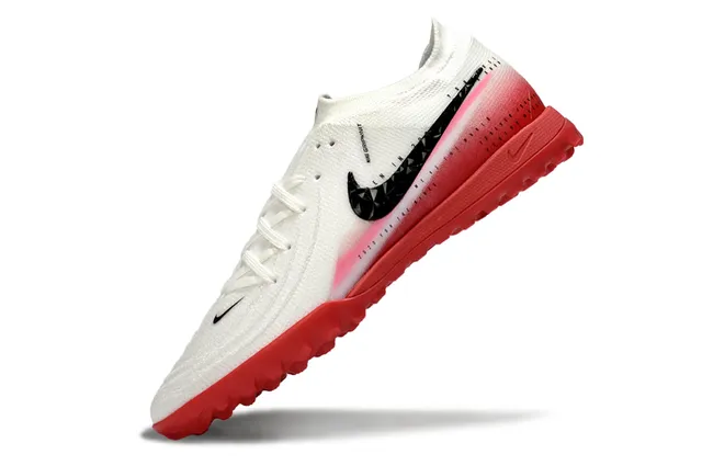 Nike Mercurial Superfly White Red Knit Upper Gradient Accent Band Turf Soccer Shoes 3