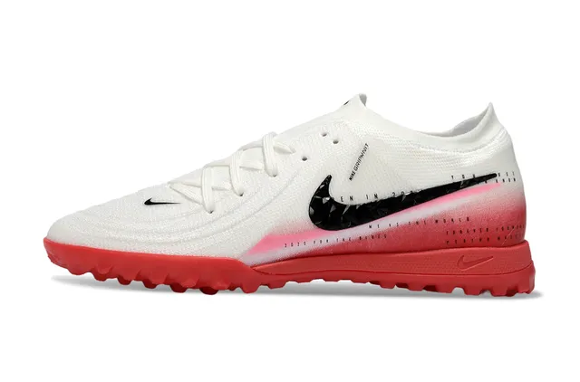 Nike Mercurial Superfly White Red Knit Upper Gradient Accent Band Turf Soccer Shoes 7