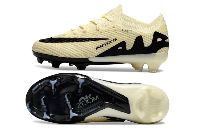 Nike Mercurial Vapor Bege Preto Low-Cut Synthetic Upper Turf Sapatos de Futebol 18